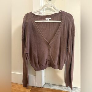 Women's Brown Cardigan Sweater